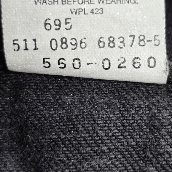 Levi's 560 Mens Black Loose Fit Tapered Leg Jeans Made in USA Size 32 x 36 Denim